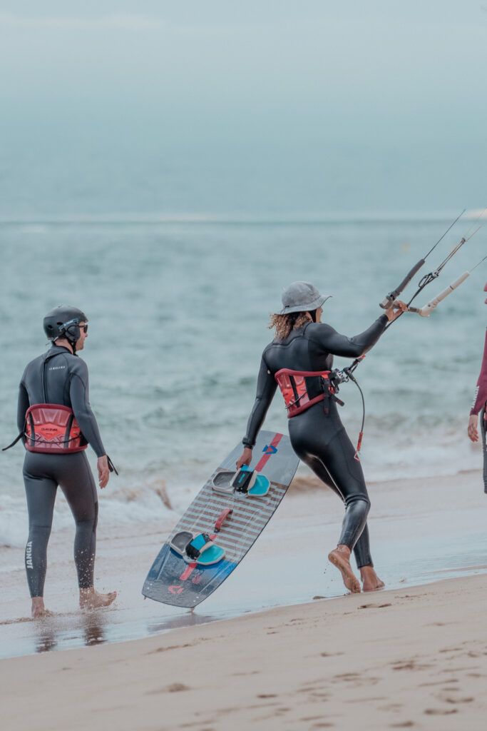 Kitesurfing instructor teaching semi private Kite lesson in Dakhla