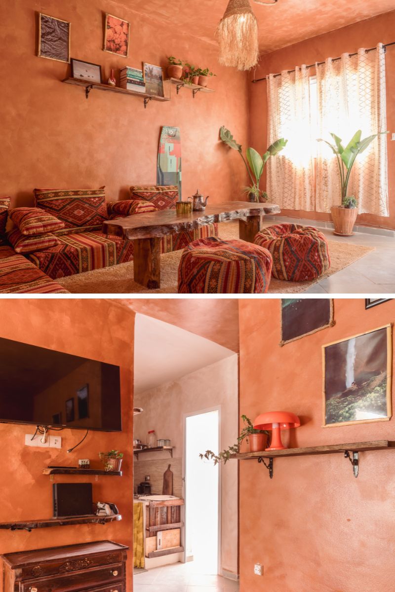 Salon Shared space at Kite House Dakhla accommodation